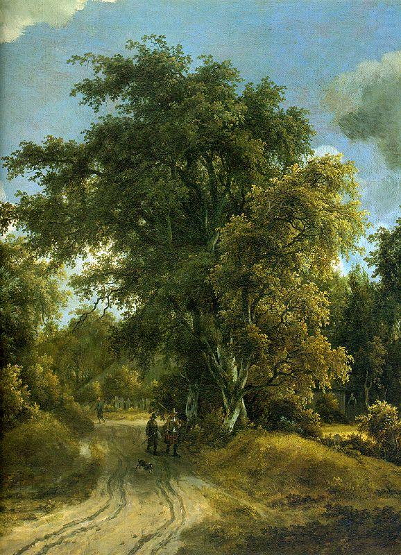 Meindert Hobbema Woodland Road oil painting picture